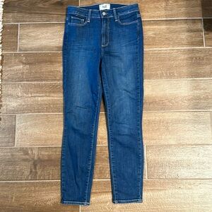 PAIGE Margot Crop Jeans Dark Blue High Waisted 27